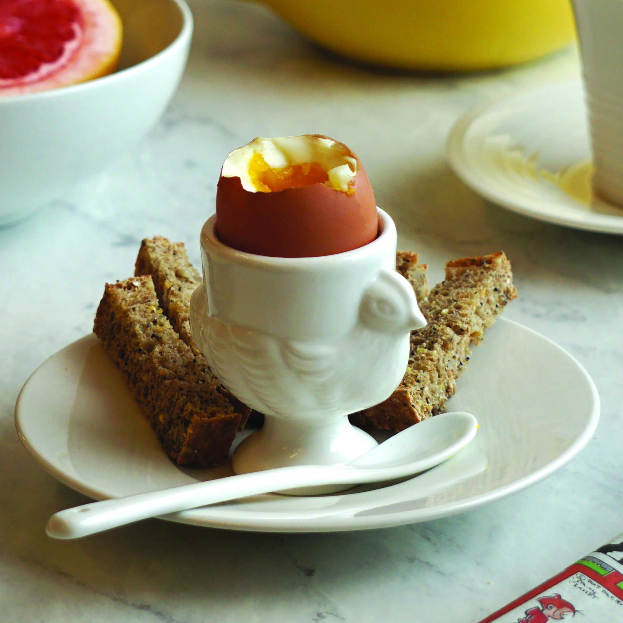 RSVP International - Wholesale Egg Cup/Holder - Porcelain Egg Cups  & Spoons - Set Of 8 (4C + 4Sp)8