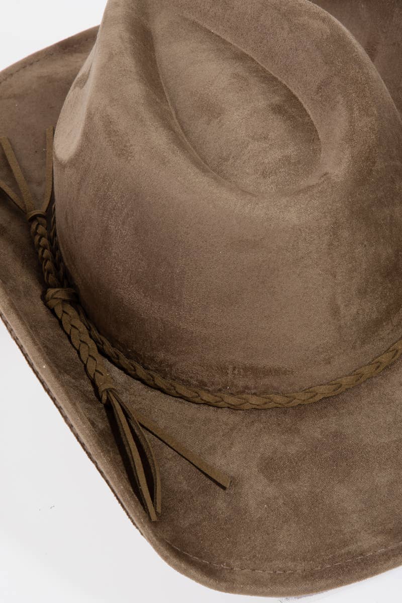 Collections by Fame Accessories - Wholesale Fedora - Women's - Rope Braid Strap Western Cowboy Hat10