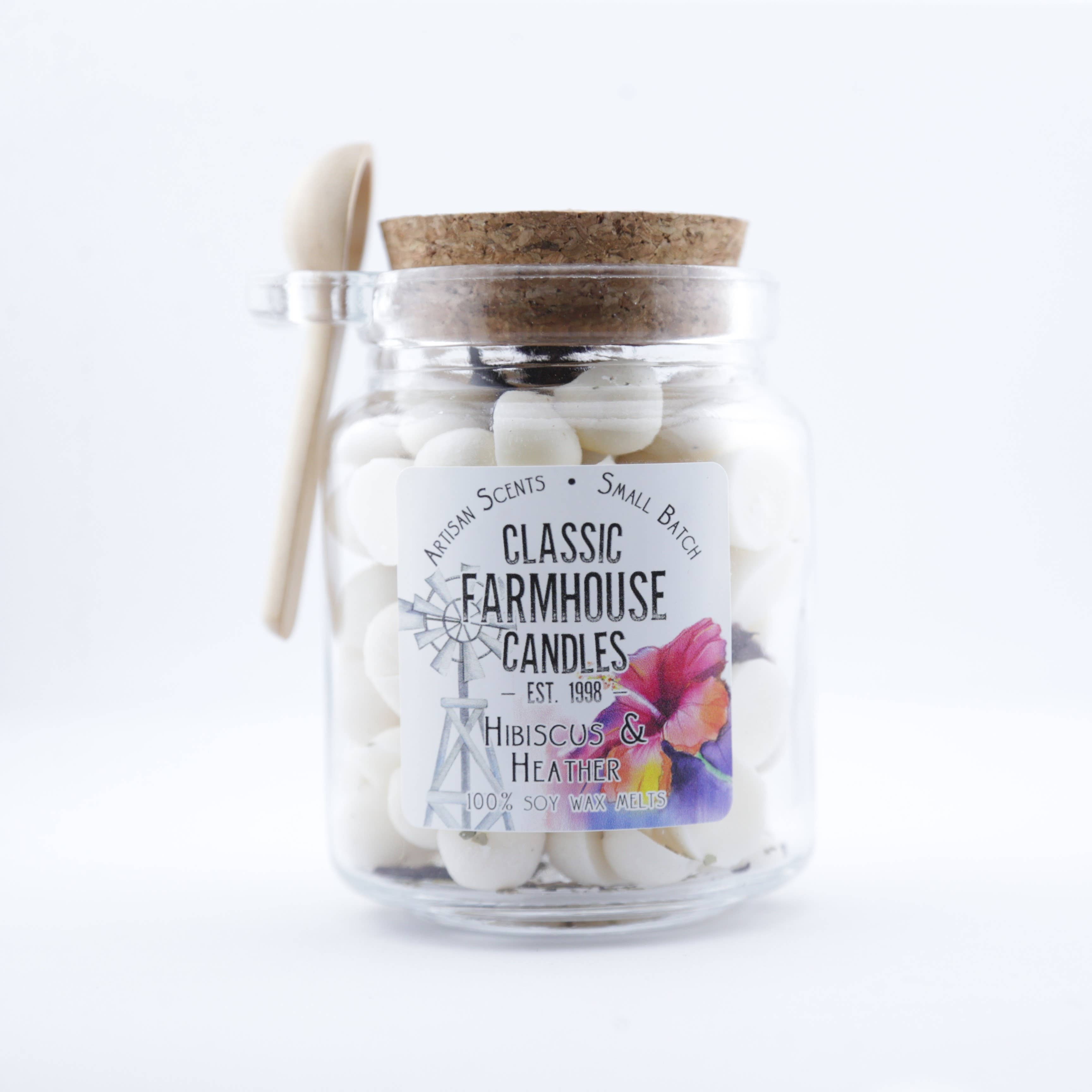 Classic Farmhouse Candles - Wholesale Wax melt - NEW! Soy Wax Melt Jar - Hibiscus & Heather