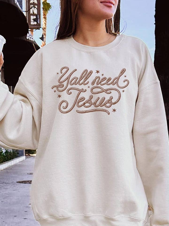 Felpa Grafica "Avete Bisogno di Gesù" per la vendita all'ingrosso da parte di COLORBEAR