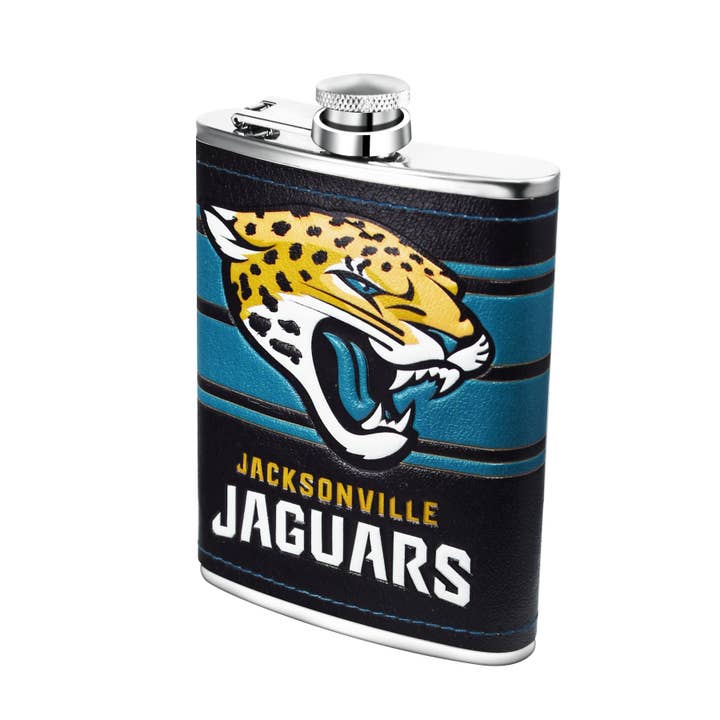 NFL Jacksonville Jaguars 8oz Stainless Steel Hip Flask Set for wholesale by Simran International