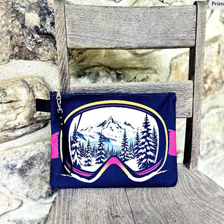 Sofs Designs - Wholesale Pouch - Women's - Wristlet Carry all Strong Ski goggles bag made in Montreal