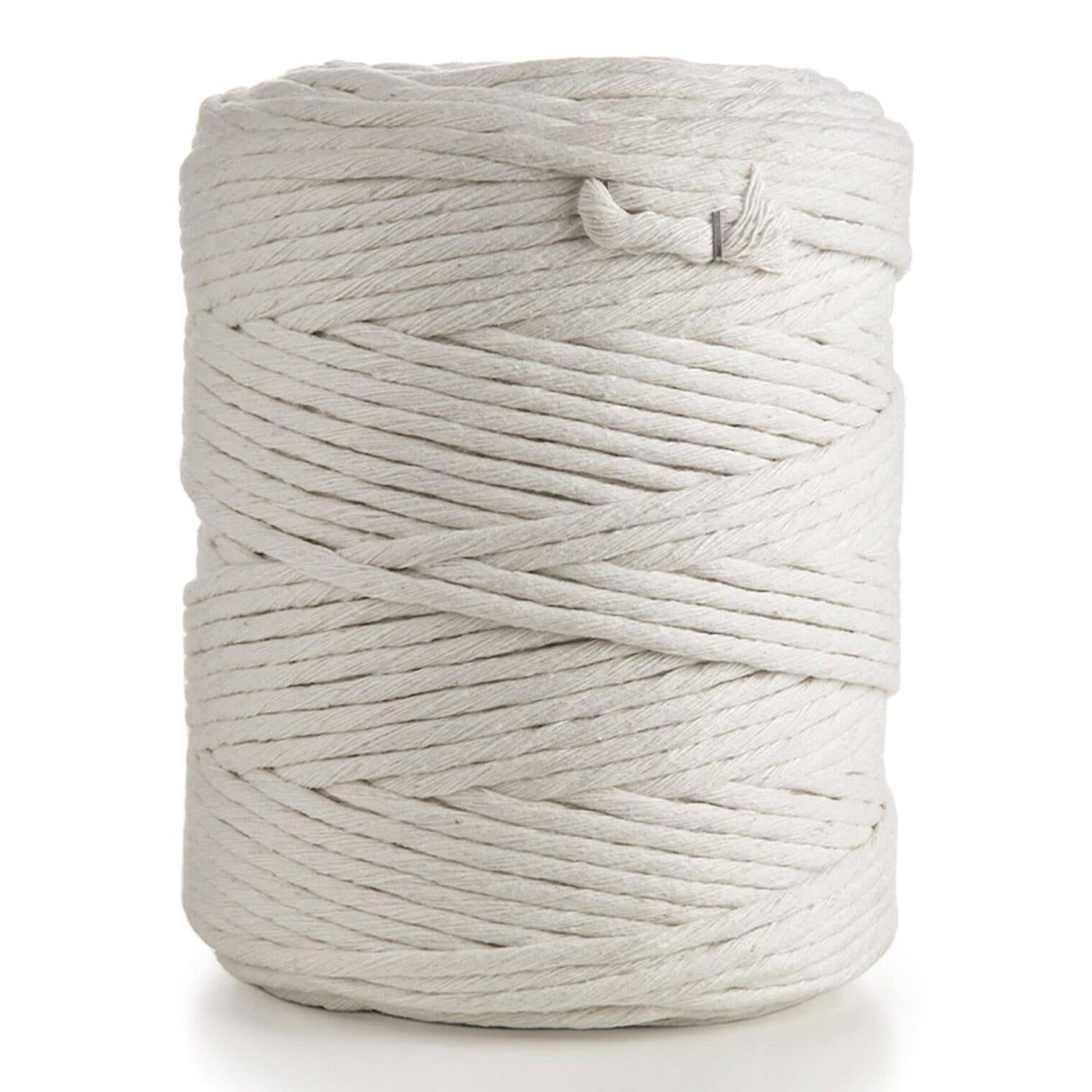 MB Cordas - Wholesale Yarn - 5MM Single Strand Twisted NATURAL 1 PLY Macrame Cotton Cord 200 m Macrame Rope 1 ply String1