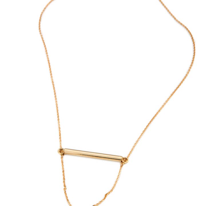 Minimalist Drop Gold Plated Necklace for wholesale by Viviane Guenoun