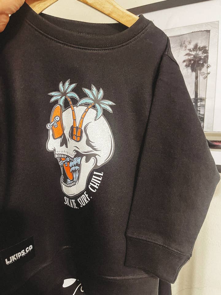 Skate Surf Chill Sweatshirt for wholesale by LJkids.Co