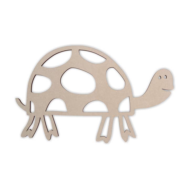 Wooden Shape Woodland Turtle, Wooden Cutout, Wall Art for wholesale by Jess and Jessica