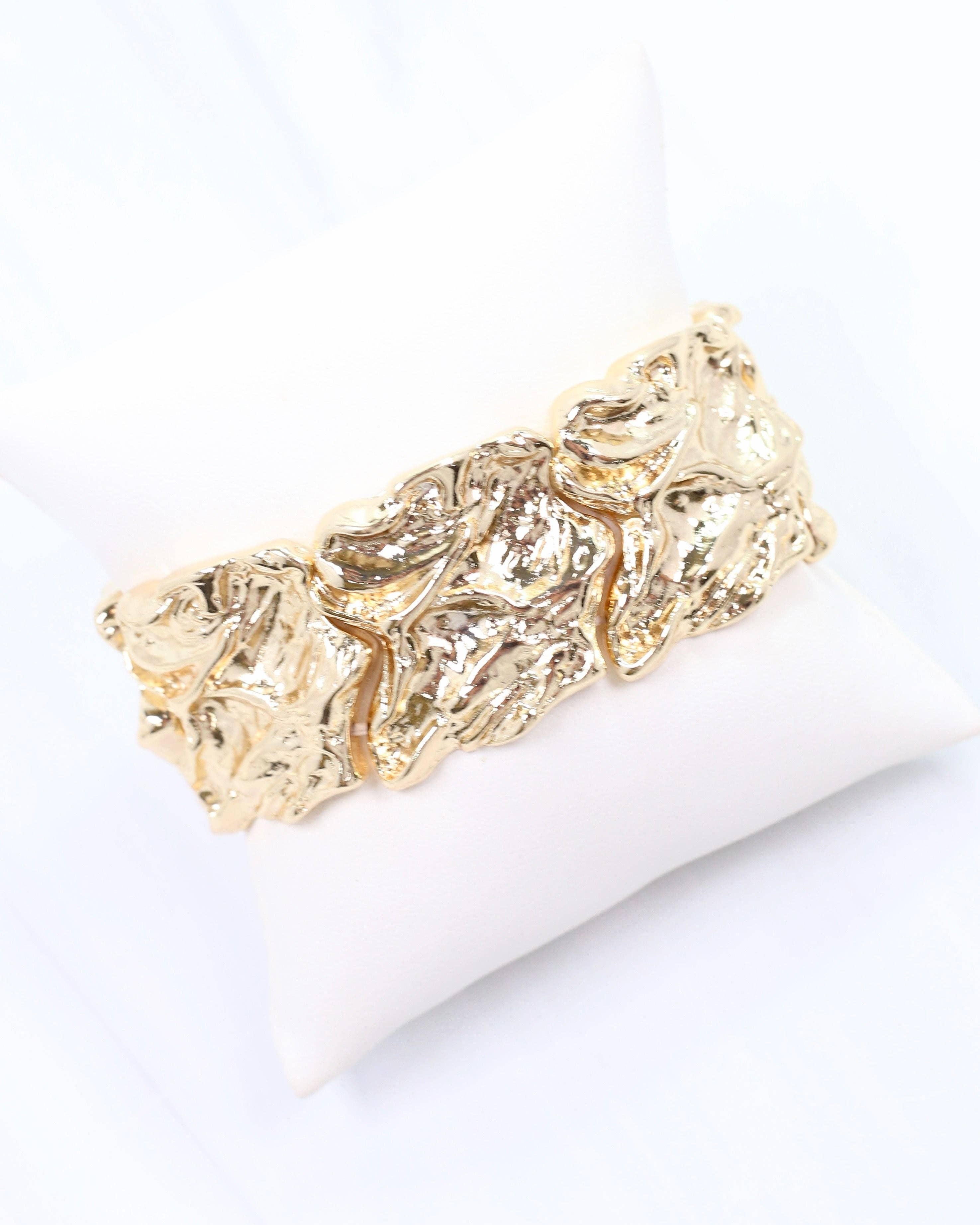 Caroline Hill - Wholesale Bangle Bracelet - Crandell Stretch Bracelet Gold2