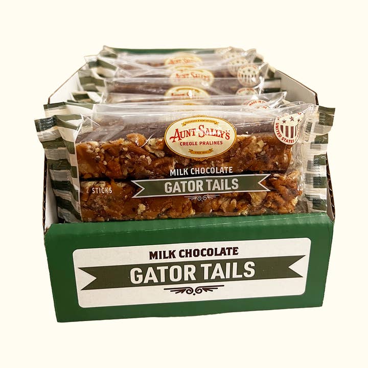 New! Gator Tails for wholesale by Aunt Sally's Pralines