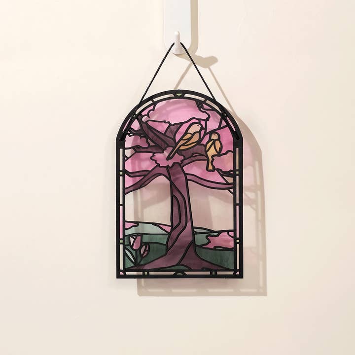 You Brighten My World Birds Suncatcher Card 5x7" (-62%) for wholesale by Lovepop Cards