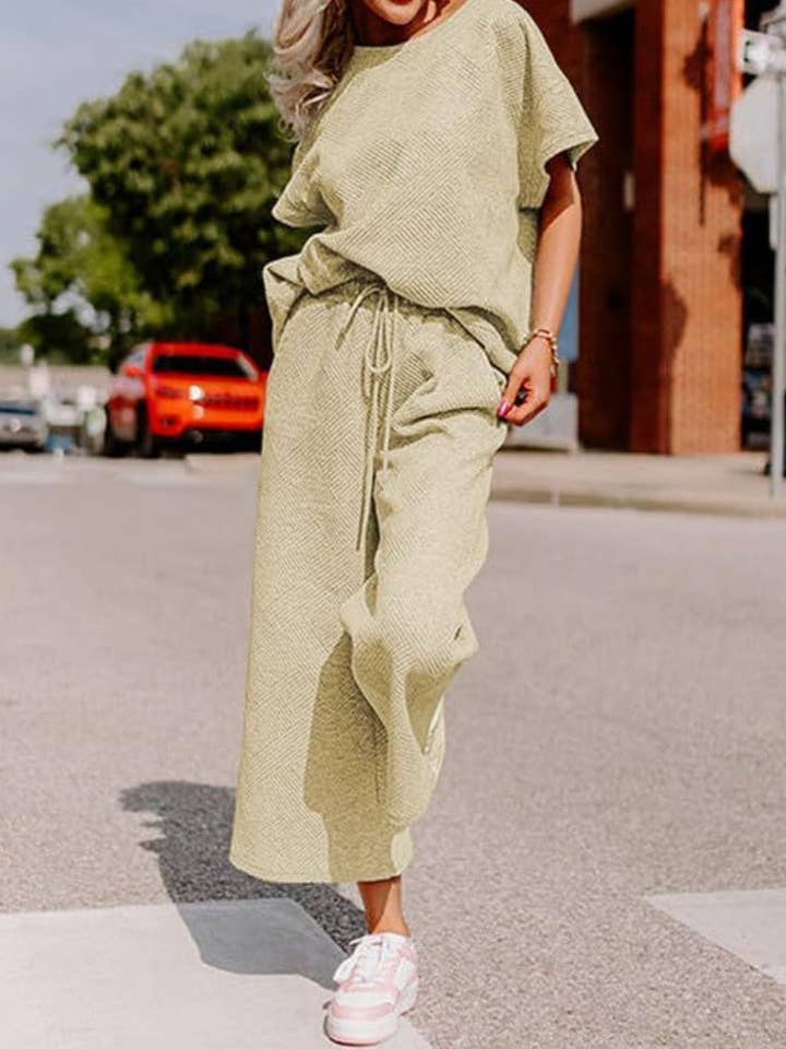 safistyle - Wholesale Lounge Set - Women's - Relaxed Two-Piece Drawstring Pants Set9