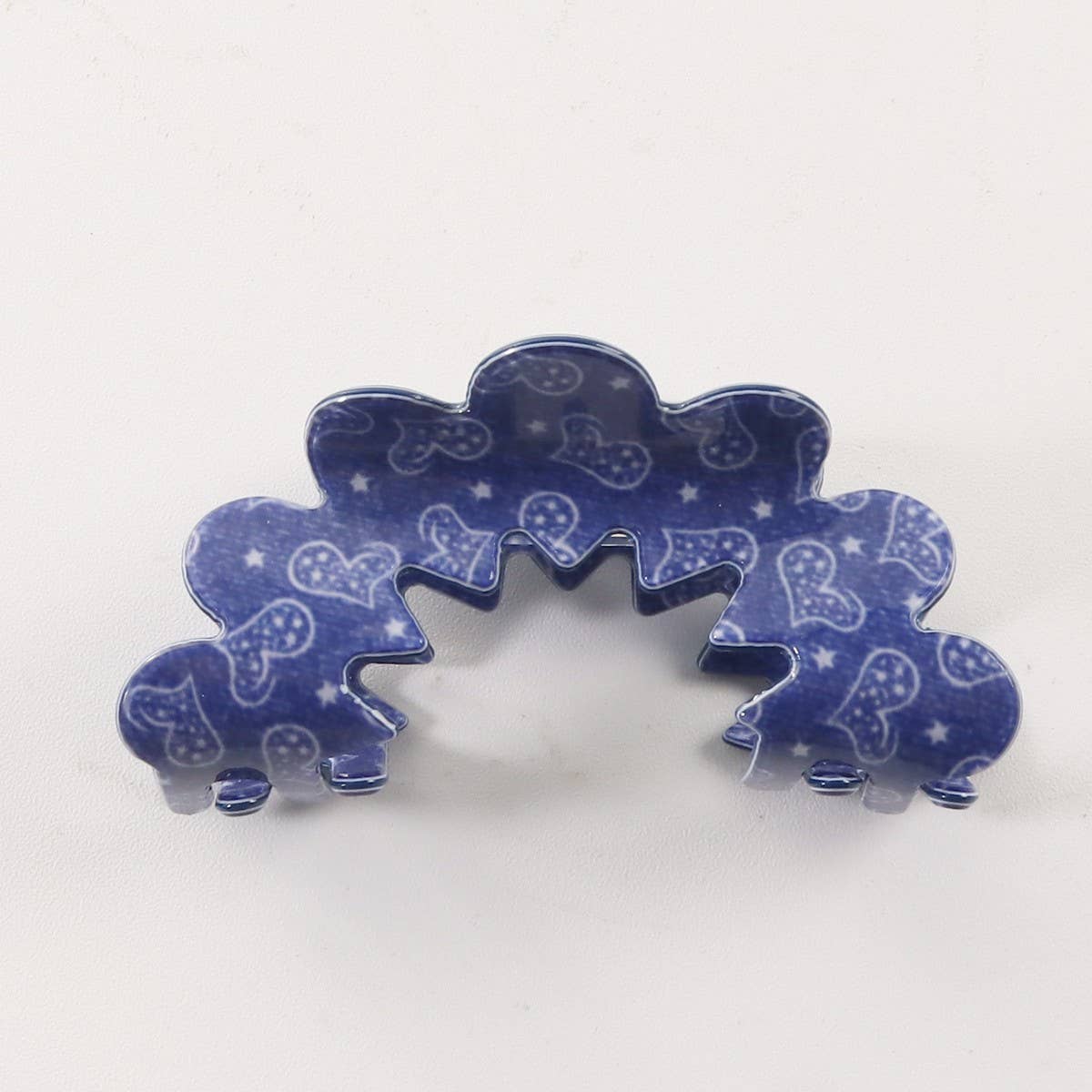 NINEXIS - Wholesale Hair Clip - Women's - CWAHA1400_SIMPLE WAVE HAIR CLAW CLIP  BLUE SET 4