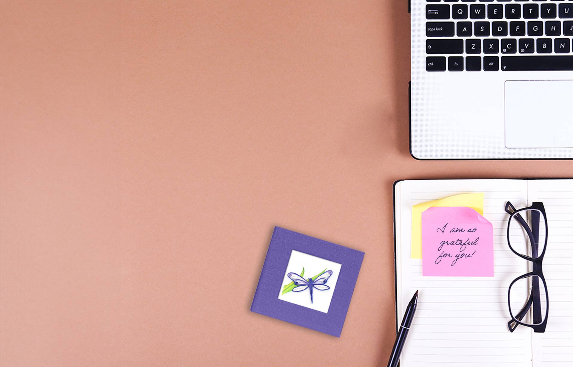 Quilling Card - Venta al por mayor Notas adhesivas - Funda adhesiva para bloc de notas con forma de libélula1