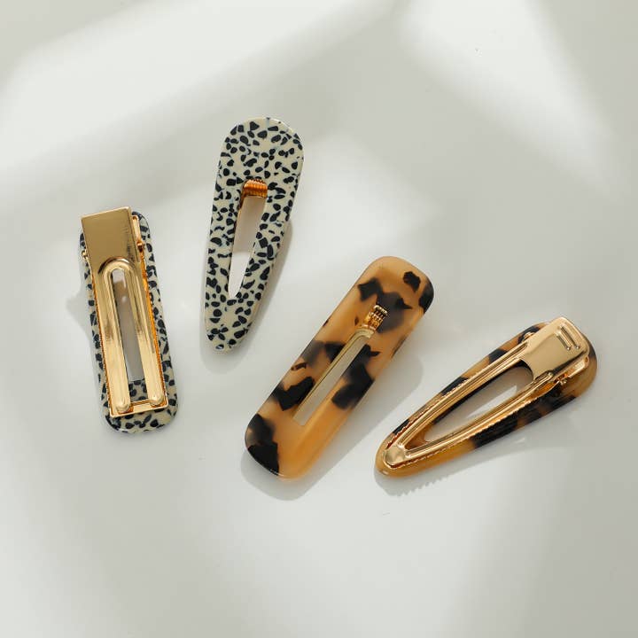 Assorted Gemma Core | Printed Barrette Hair Clip (Set of 2) for wholesale on Faire