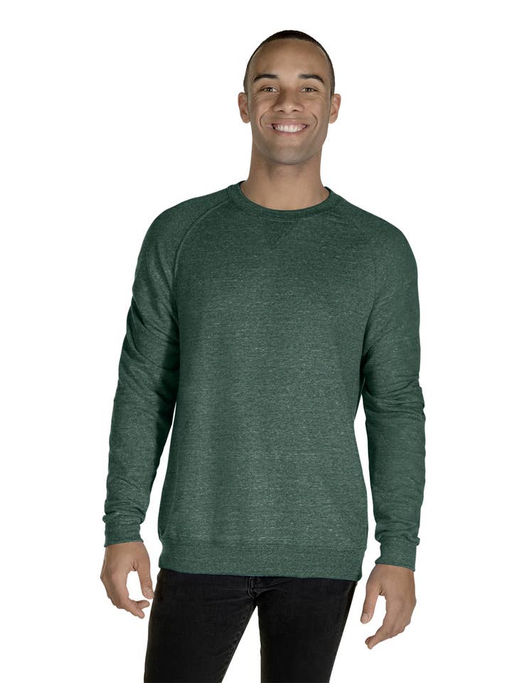 Mad Love Shop - Wholesale Graphic Sweatshirt - Unisex - Unisex Forest Speckle Terry Sweatshirt with Evergreen Print1