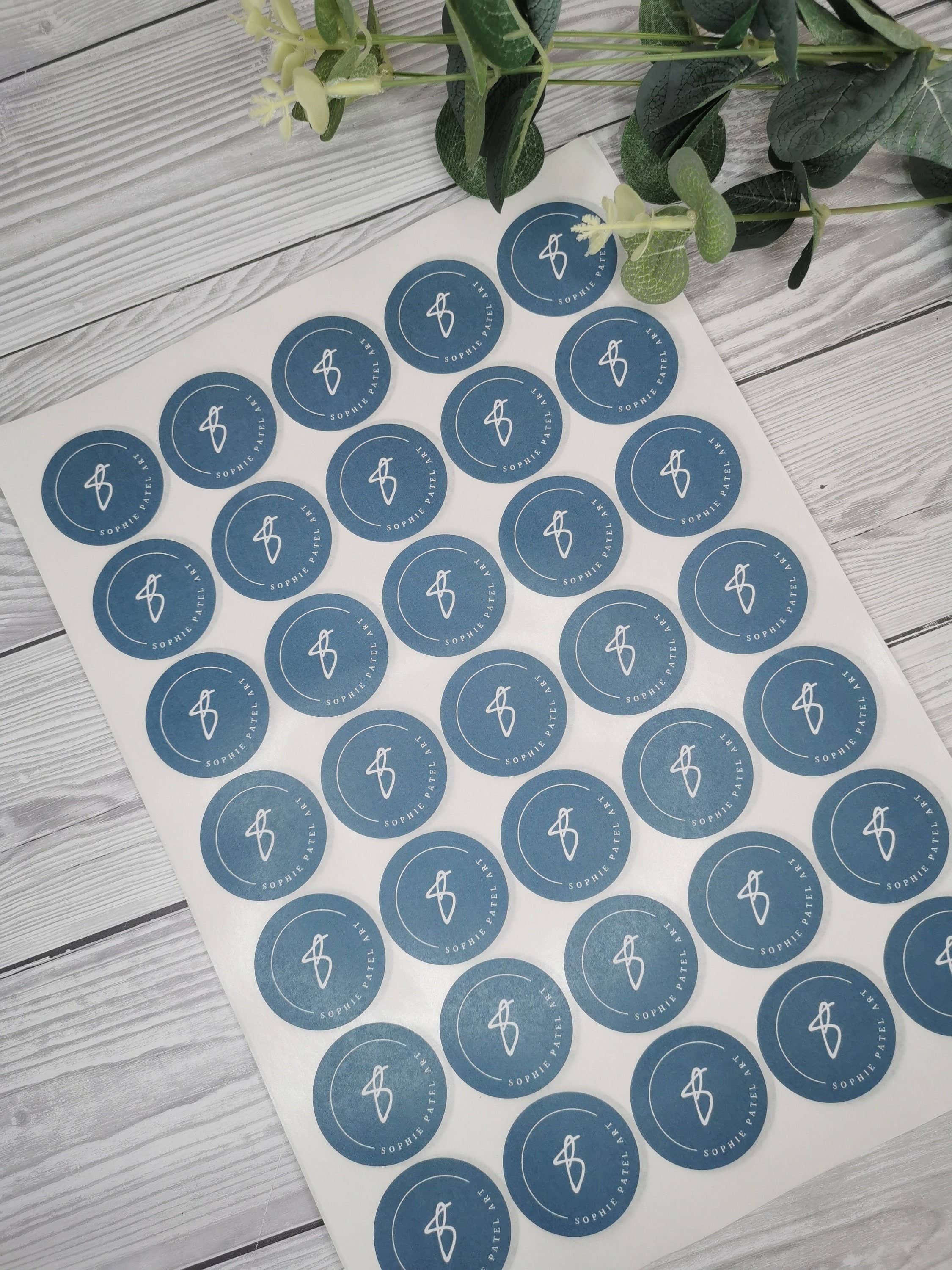 SR Creative Studio – wholesale Sticker – 37mm Round Matte Personalised Logo Stickers on A4 Sheets8