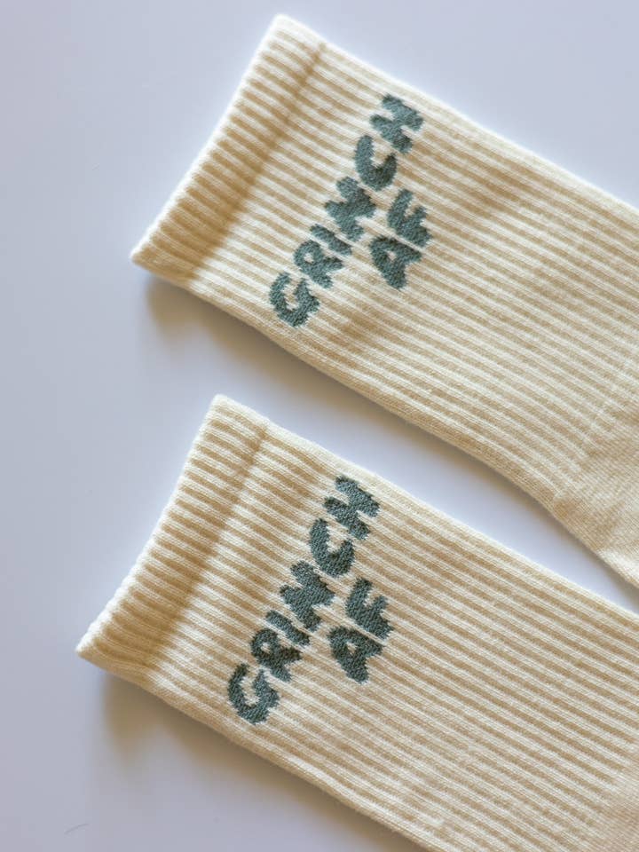 The Cold Hearted Collective - Wholesale Socks - Unisex - Grinch Af Funny Holiday Socks
