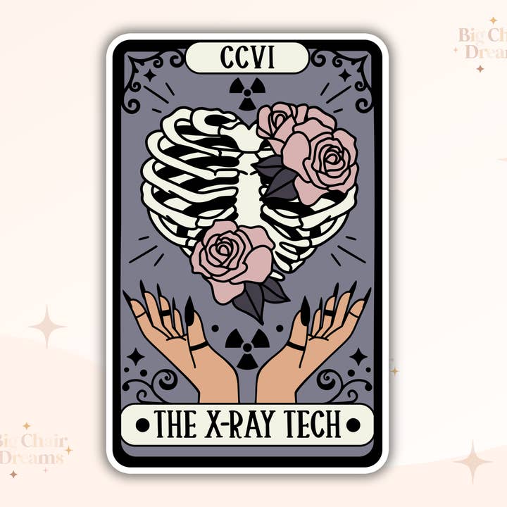 Tarotkarte The X-Ray Tech Sticker - Holografisch - Nursetok - Xraytok - Medtok für den Großhandel von Big Chair Dreams