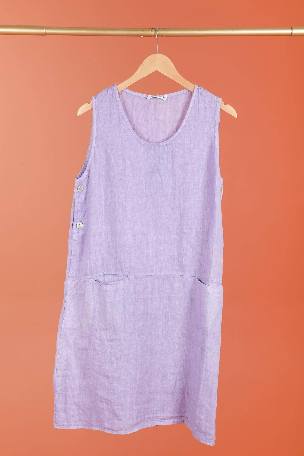 la maison des fibres naturelles – Großhandel Kleid – Damen – Ärmelloses Kleid aus 100 % Leinen, Modell 6255197