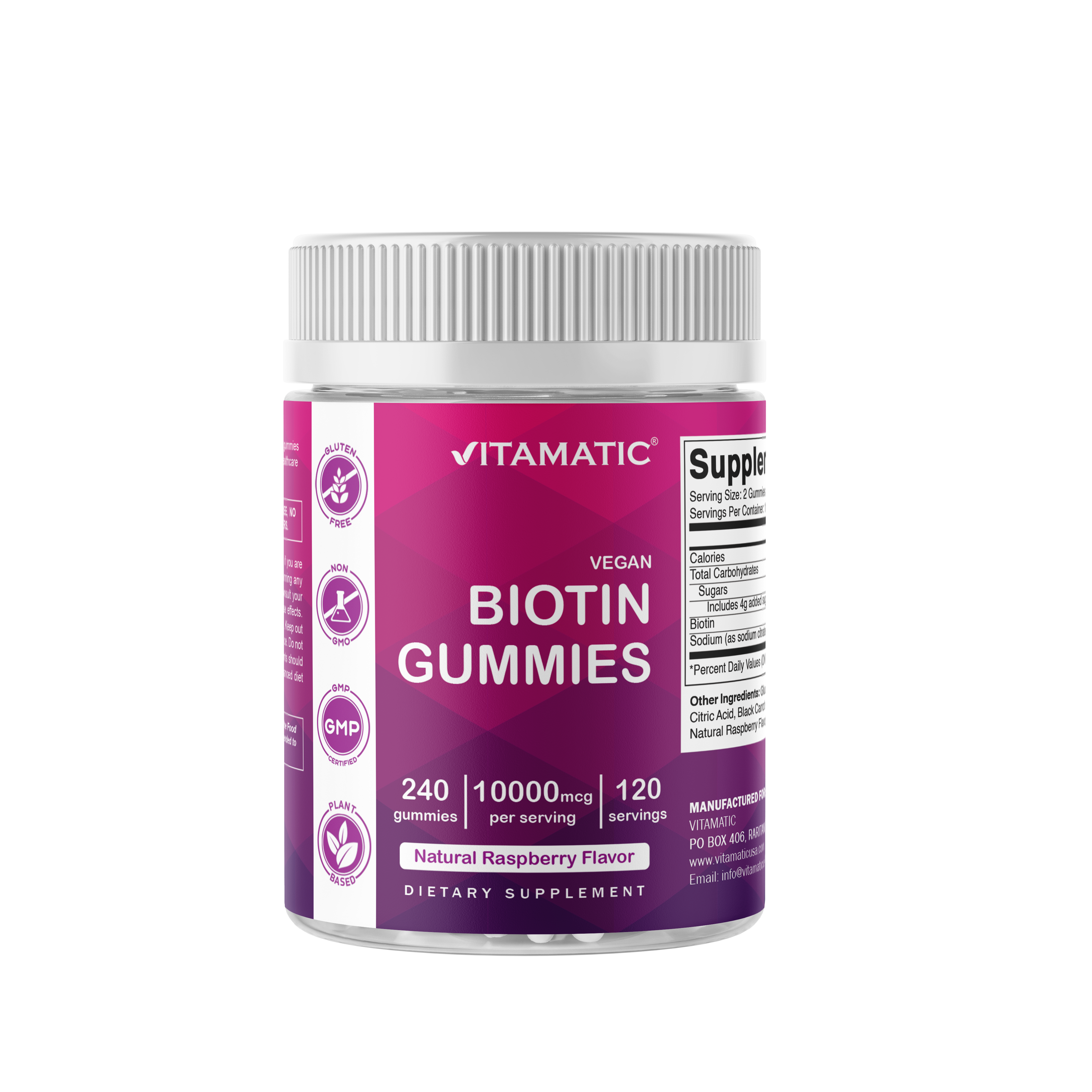 Vitamatic - Wholesale Oral Supplement/Vitamin - Vitamatic Biotin Gummies 10,000 mcg- 240 Vegan Gummies 0