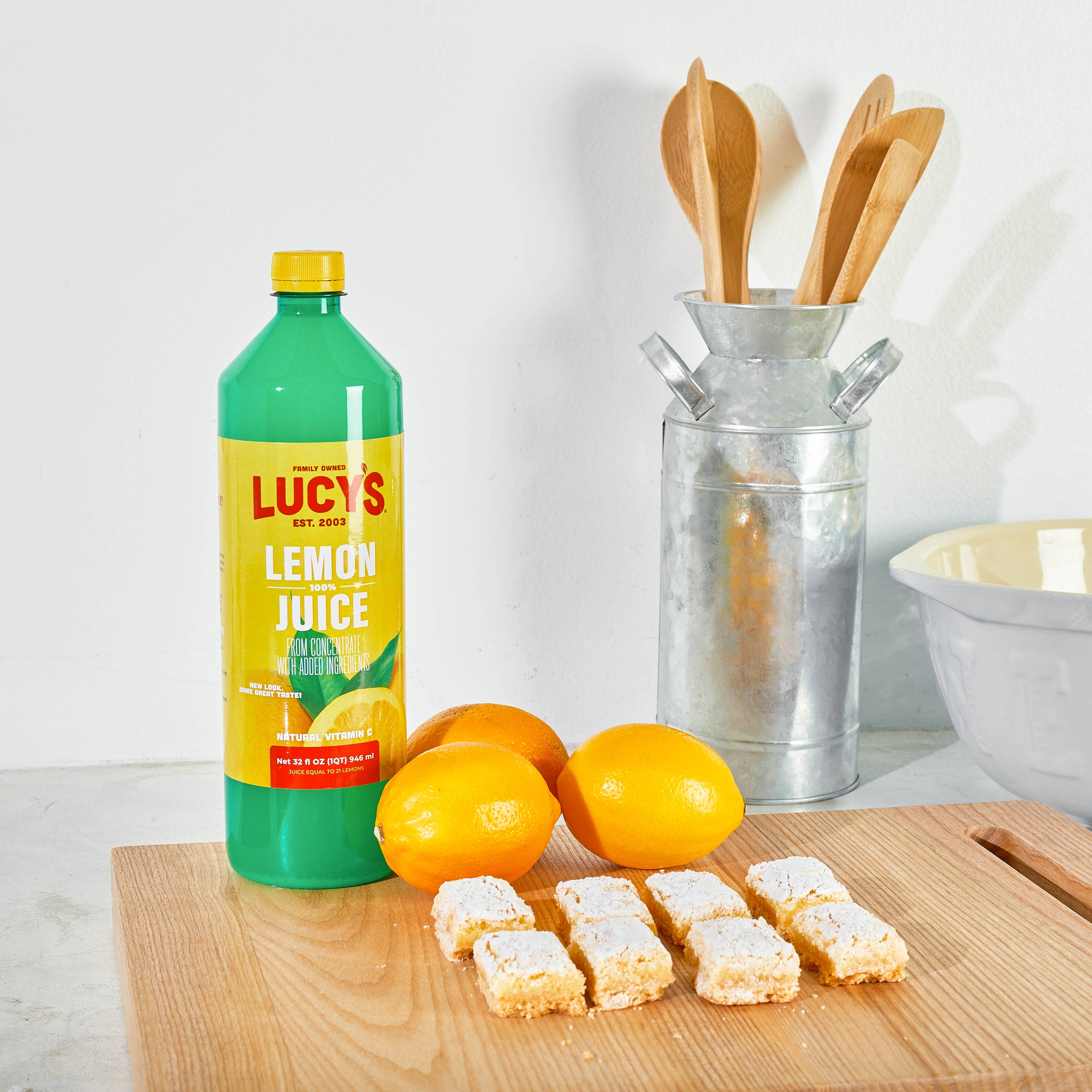 Lucy's - Wholesale Fruit Juice - Lucy's Family Owned - 100% Lemon Juice 32oz.3