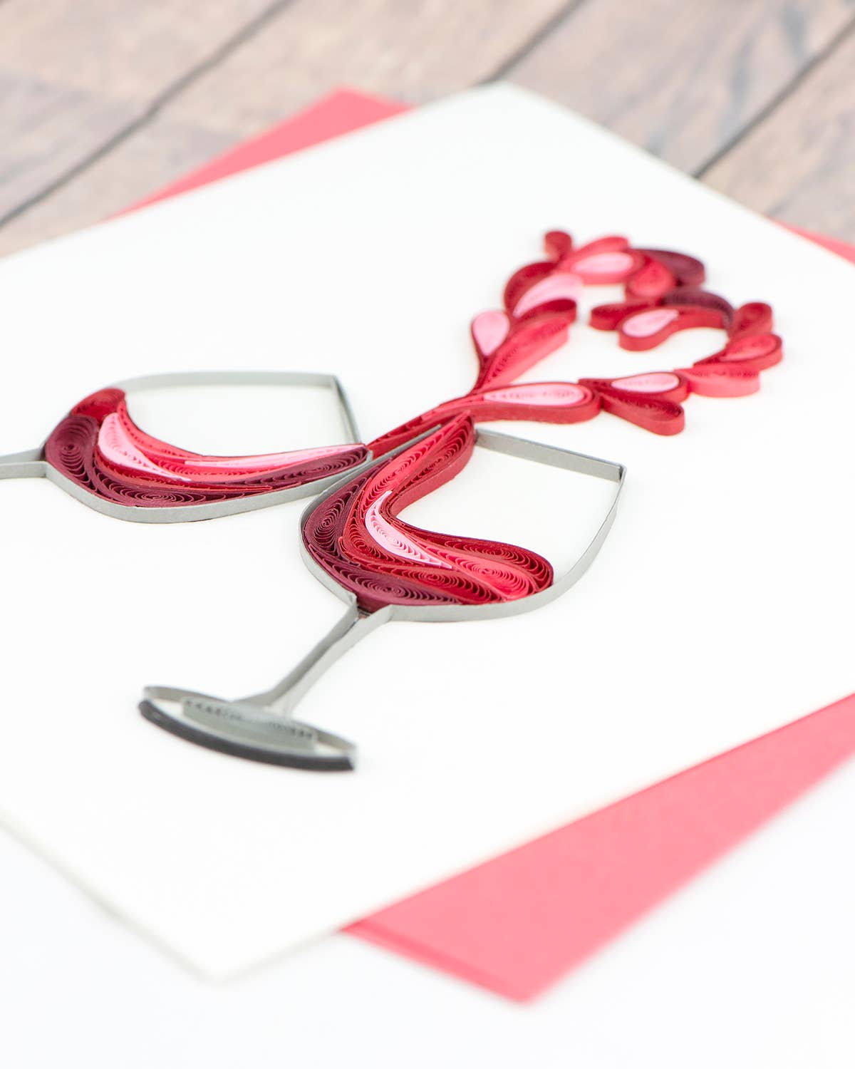 Quilling Card - Wholesale Love Card - A Toast to Love Quilled Greeting Card6