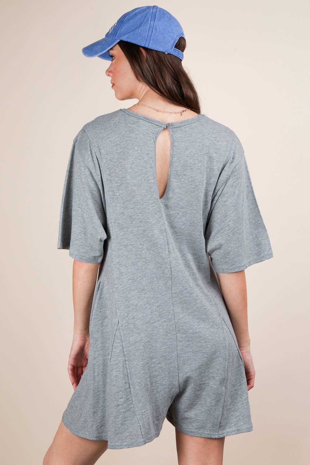 VERY J - Wholesale Romper - Women's - NP70727-Mineral Washed Oversized Knit Comfy Romper22
