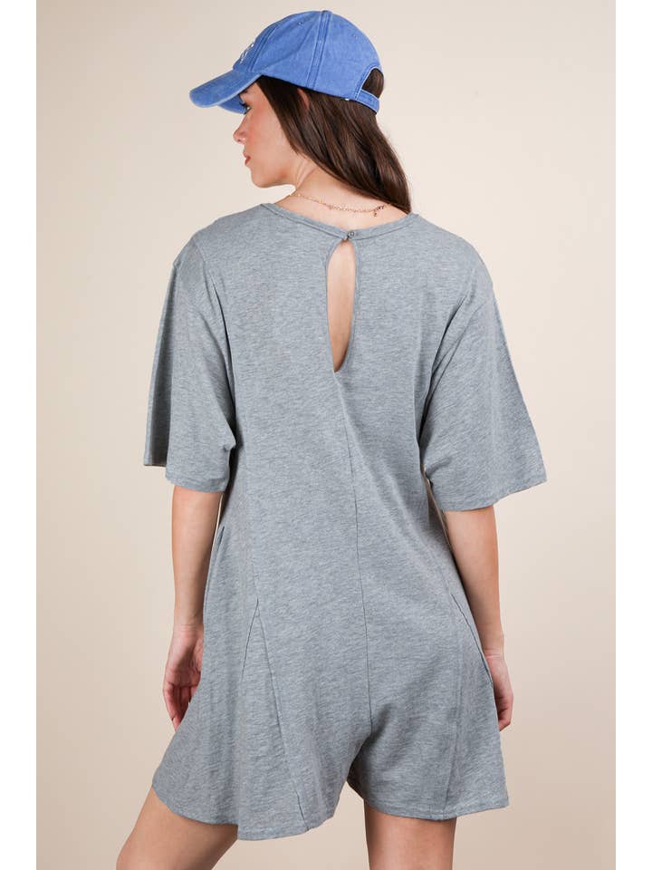 VERY J - Wholesale Romper - Women's - NP70727-Mineral Washed Oversized Knit Comfy Romper22