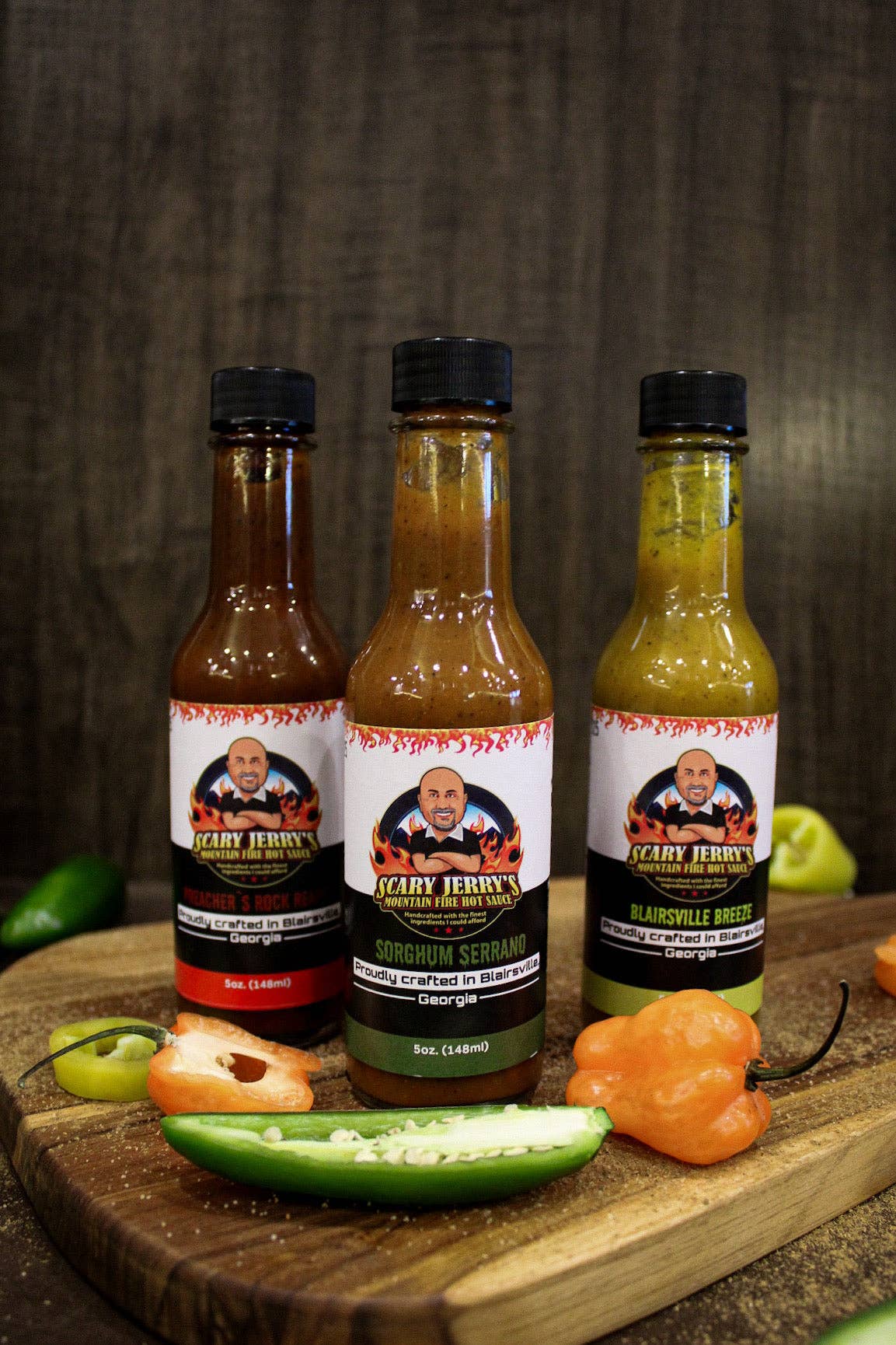 Scary Jerry's Mountain Fire Hot Sauce - Wholesale Hot Sauce - Sorghum Serrano Hot Sauce4