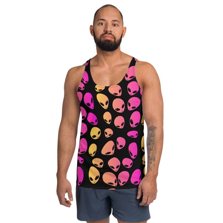 Débardeur Unisexe Alien Ombré Fraise Citronade pour la vente par BigTexFunkadelic