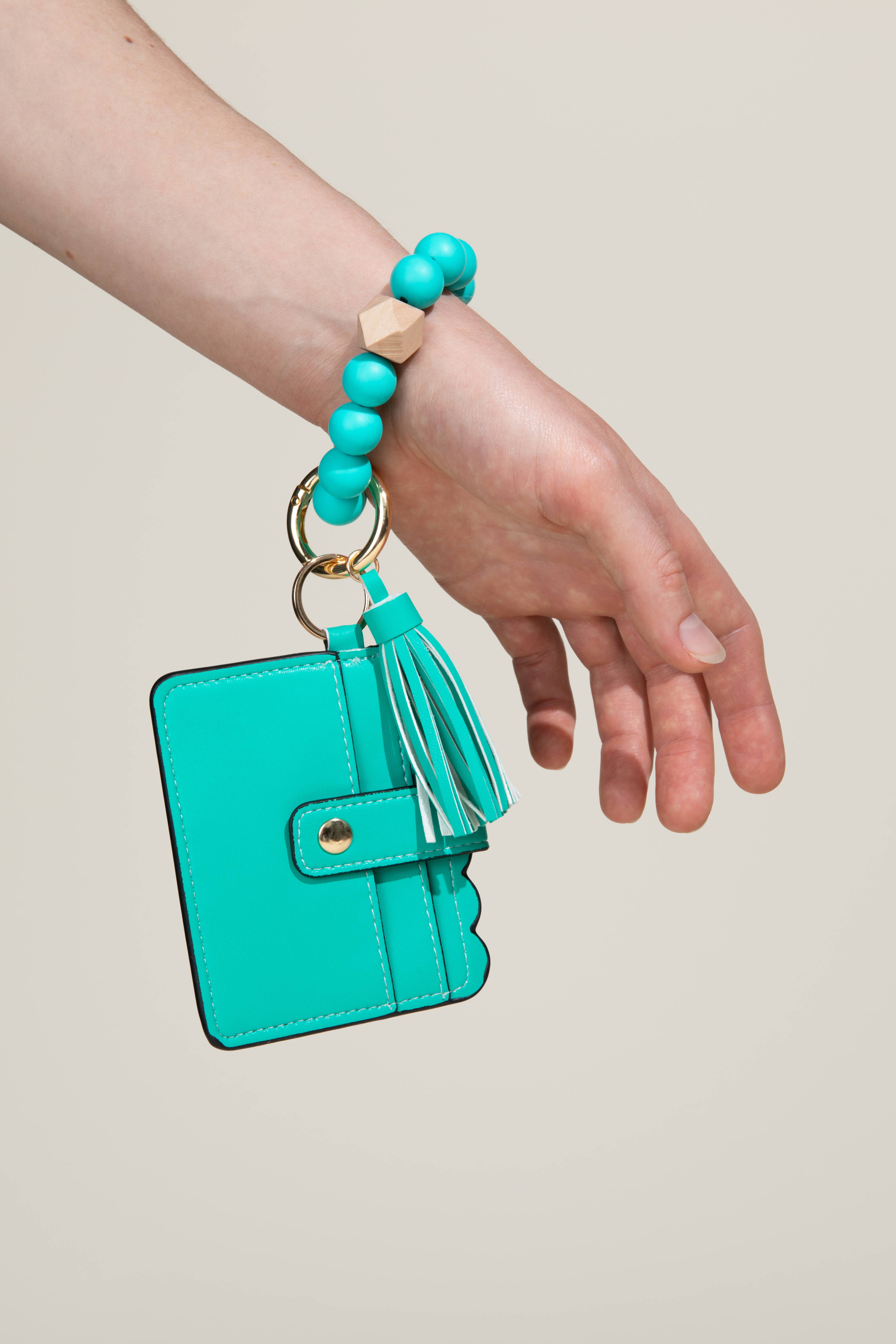 Sparkle Being - Wholesale Wristlet - Silicone Wristlet Wallet Keychain - Cute Card Holder (Jane)7