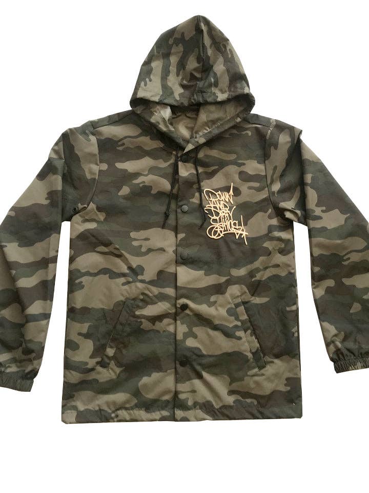 Down And Dirty Coachjacke mit Camouflage-Muster für den Großhandel von Down And Dirty Ethics