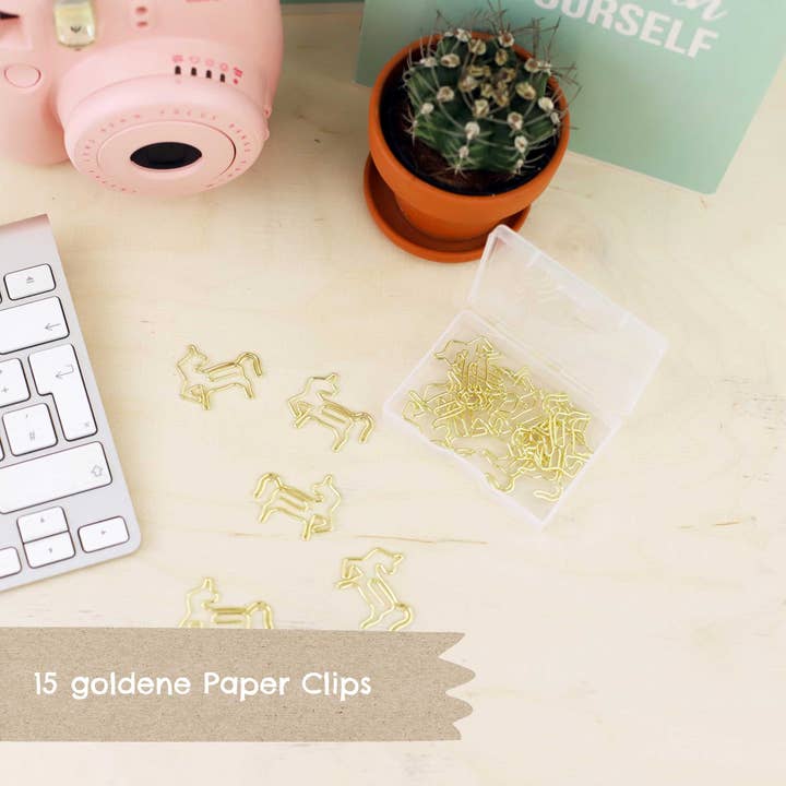 paper clips - unicorn - set 2 for wholesale by Papierdrachen