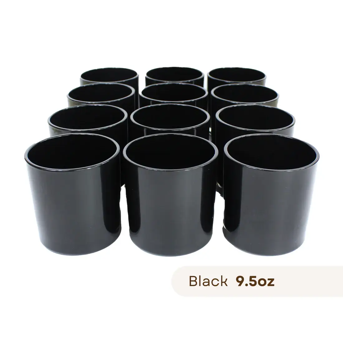 General Wax - Candle Making Supplies - Venta al por mayor Candelabros - Tarro para velas Monticiano Black de 9,5 oz2