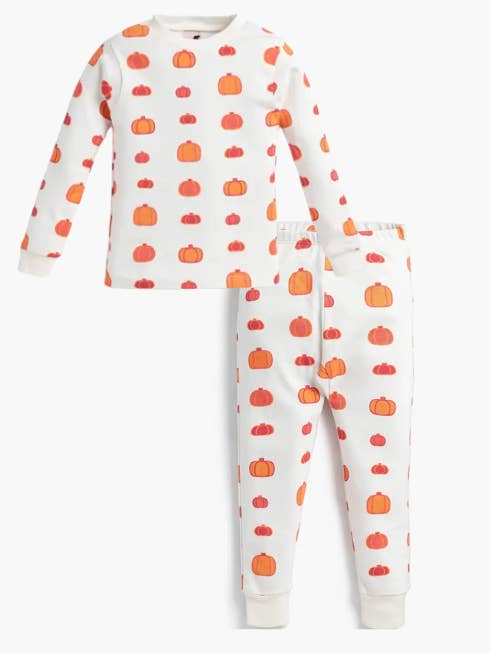 Halloween Kids & Toddler Two-Piece Pajama Set_Pumpkin Patch for wholesale by Monica + Andy