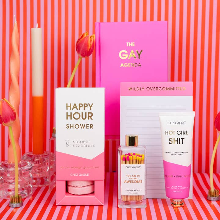 Chez Gagné - Wholesale Notepad - Wildly Overcommitted - Lined Notepad - Bright Pink - 65 perforated pages - 5x8 11