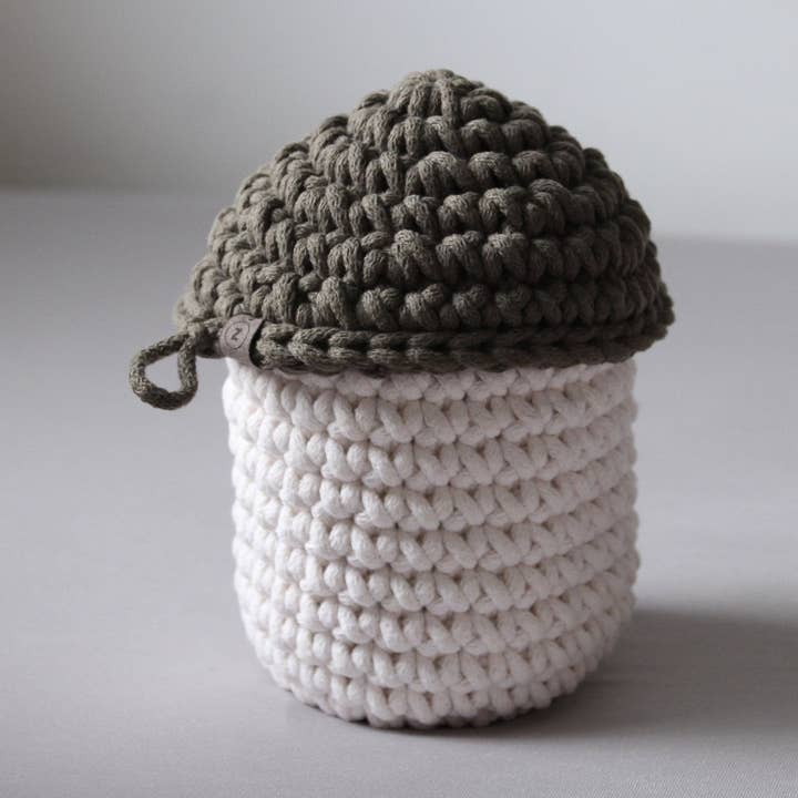 Cesta para pitufos | MARFIL Y VERDE OLIVA para venta al por mayor de Zuri House