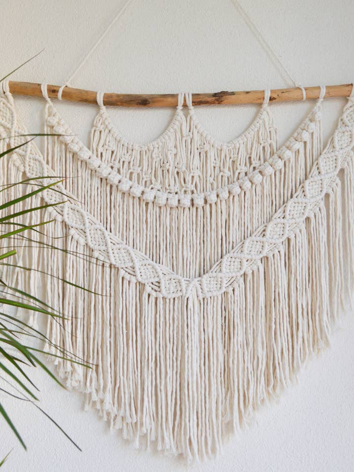 Macrame Wall Hanging, Bohemian Decoration,Boho Headboard for wholesale by Bonnie Handmade
