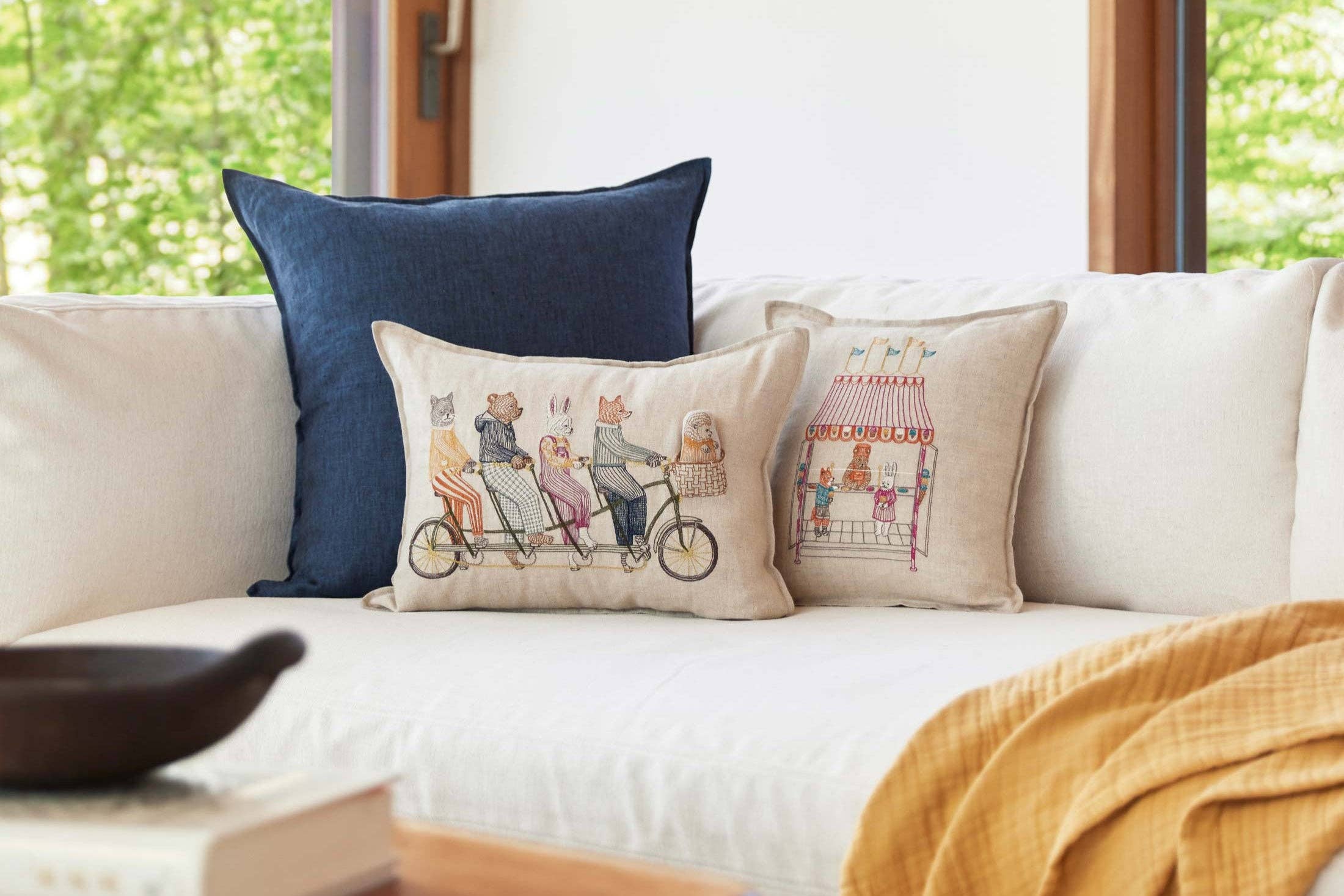 Coral & Tusk - Wholesale Throw/Decorative Pillow - Tandem Bike Pocket Pillow5