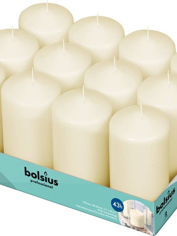 Velas de hostelería 13/7 Bandeja 12 Marfil para venta al por mayor de Sfeerpunt