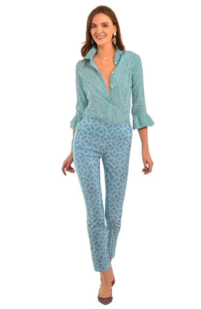 Gretchen Scott LLC - Wholesale Broek - Dames - GripeLess Aantrekbroek - Lucy In The Sky With Diamonds3
