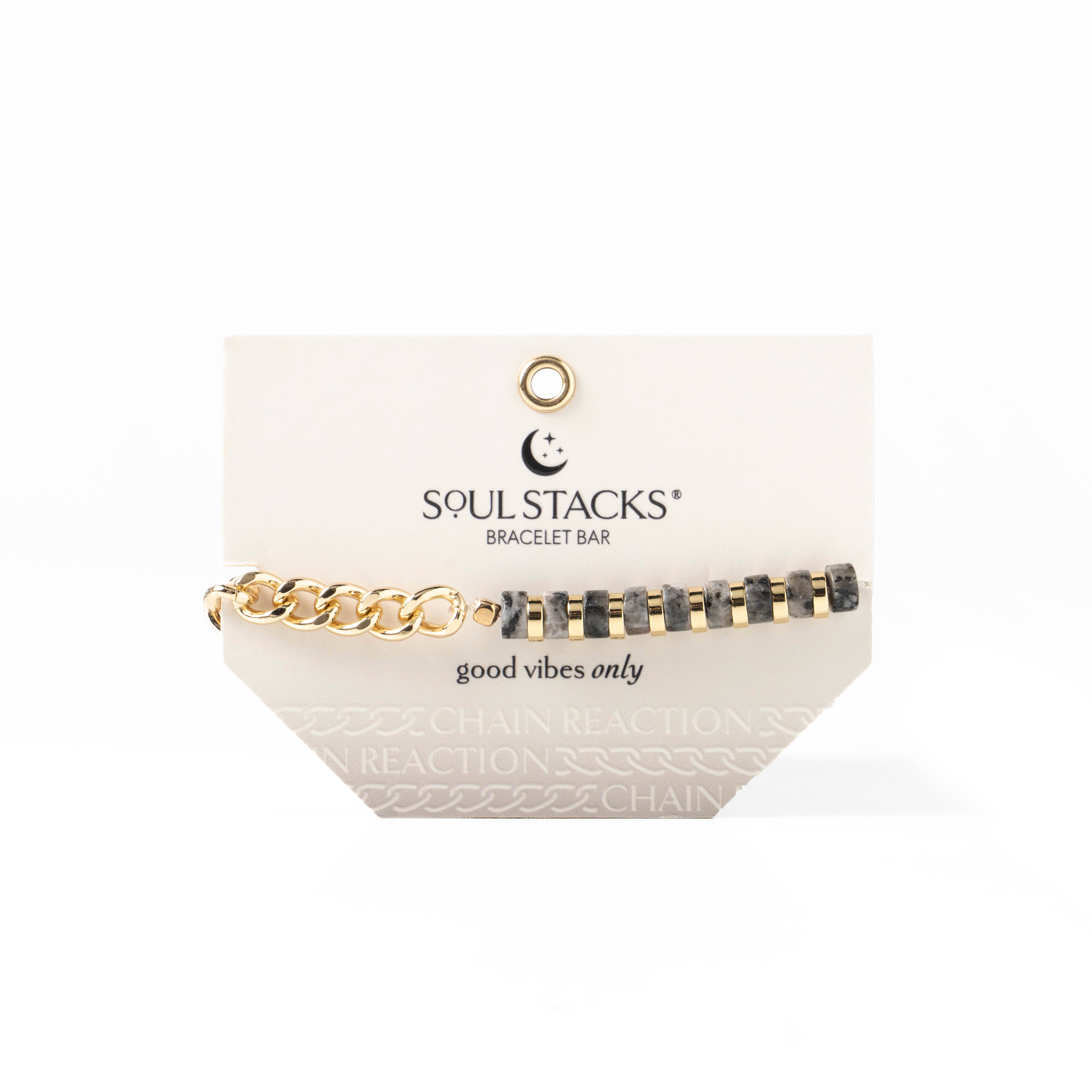 DM Merchandising – Pulseira de elo e corrente por atacado – Soul Stacks Pulseira Barra Corrente Reaction Coleção Open Stoc6