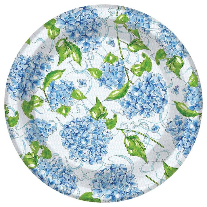 8" Paper Plate Pack of 8 Hydrangea Allover Rosanne Beck for wholesale by Boston International