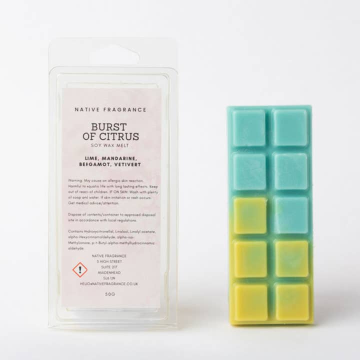 Burst of Citrus Wax Melt for wholesale by Native Fragrance