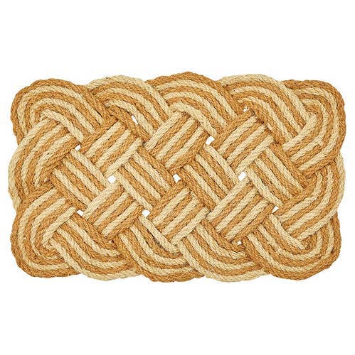 Angle - Wholesale Door Mat - Tan/Yellow Woven Doormat0