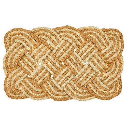 Tan/Yellow Woven Doormat for wholesale by Angle