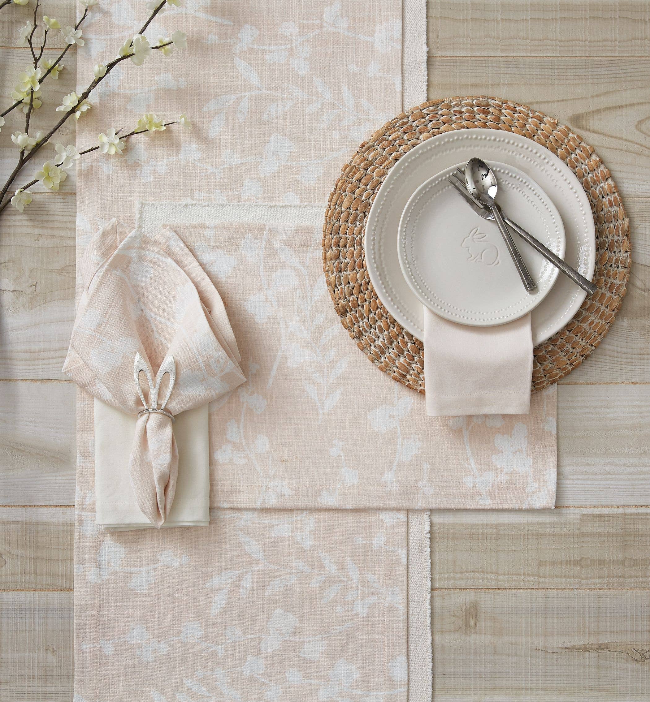 Split P - Wholesale Dinner & Cloth Napkin - Callie Print Napkin - Blush1