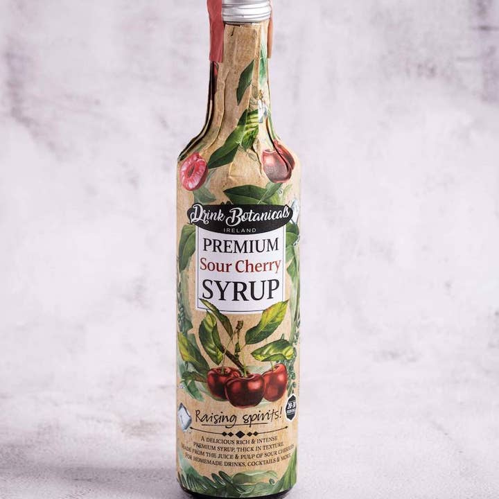 Drink Botanicals Ireland - Venta al por mayor Preparado/sirope para cóctel - Jarabe de cereza agria premium 500 ml - Drink Botanicals Ireland - Mezclador de cócteles - Jarabes de cóctel Irlanda - jarabes naturales - ingredientes del cóctel cereza agria