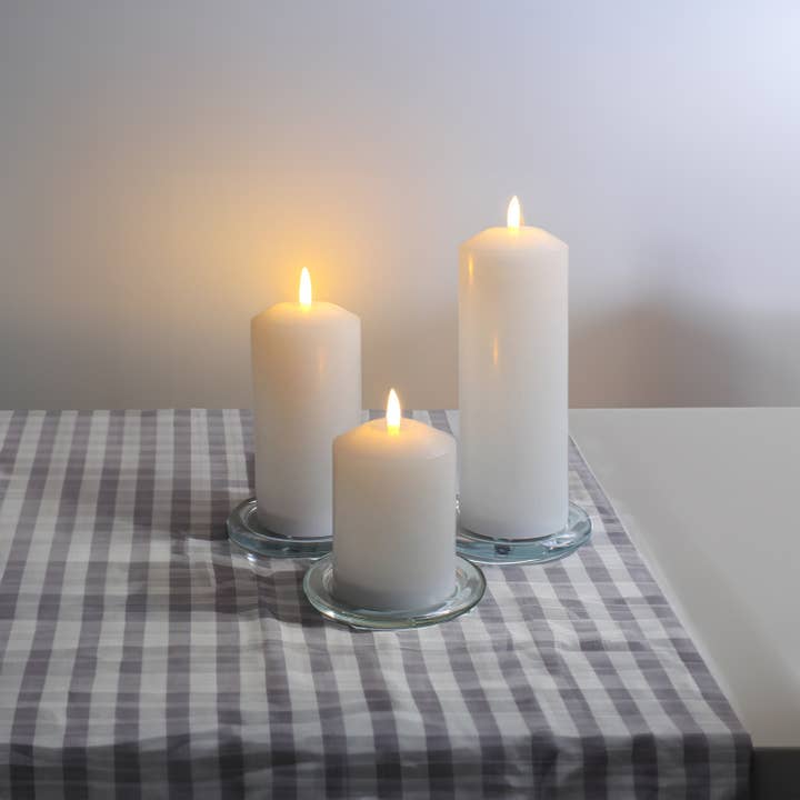 WGV International - Wholesale Candle Holder - WGV Glass Pillar Candle Plate - 0.5"H7