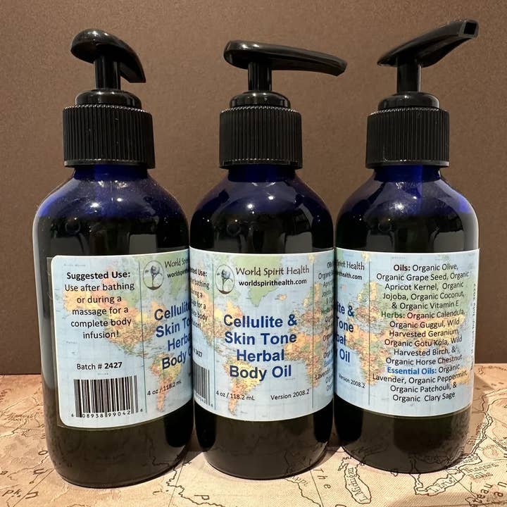 Cellulite & Toning Body Oil for wholesale by World Spirit Botanicals