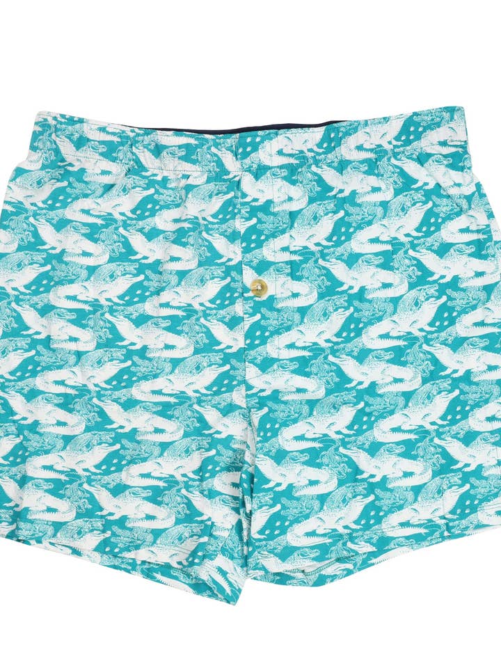 Double Bogey Boxer - Crocs N Gators / Lagon pour la vente par Bald Head Blues